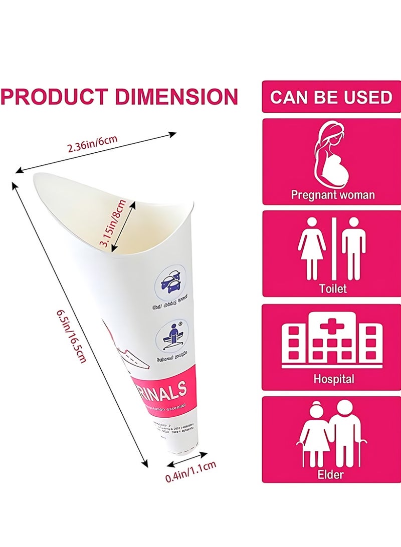 XULEBAO 20-Piece Disposable Urinal Funnel, Waterproof Paper, Vertical Leak-proof, Suitable for Camping, Travel, Public Toilets, Women, Pregnant Women, Injured Individuals, and Children. - Image 2